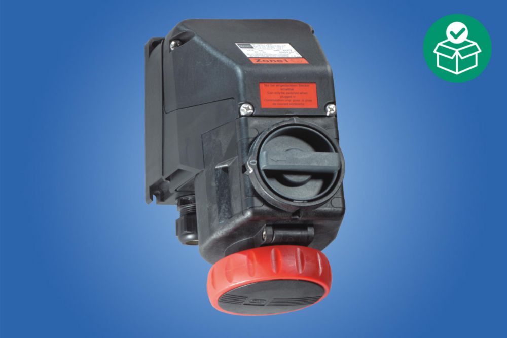 Tomada de parede 16 A, Poliamida, 380 ... 415 V CA Vermelha, 3 P + PE, 6 h, M25 x 1,5, 7 - 17 mm, Poliamida, Zona 1, 2, 21, 22